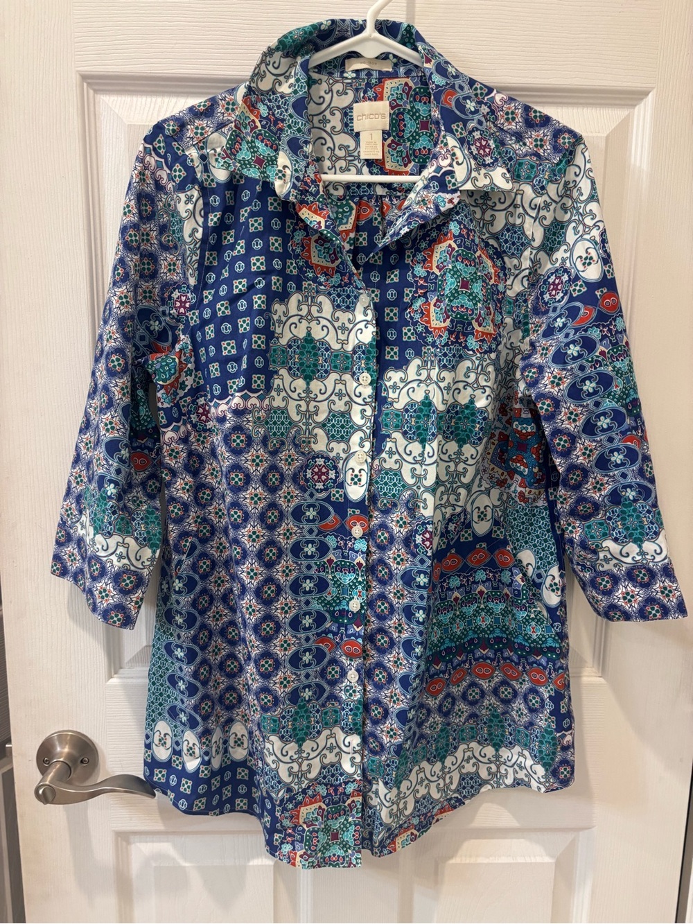 Chico's Floral Button Down